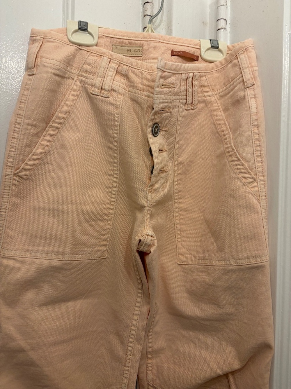 Anthropologie Pilcro Wanderer Pale Pink Pants Size 26